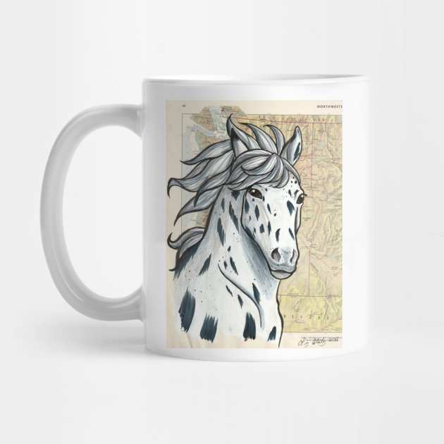 Appaloosa Horse on Map by lizstaley